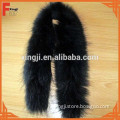 Top quality 4*80cm dyed black raccoon fur